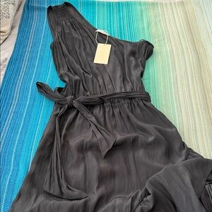 Ramy Brook Nicola Black One-Shoulder Dress